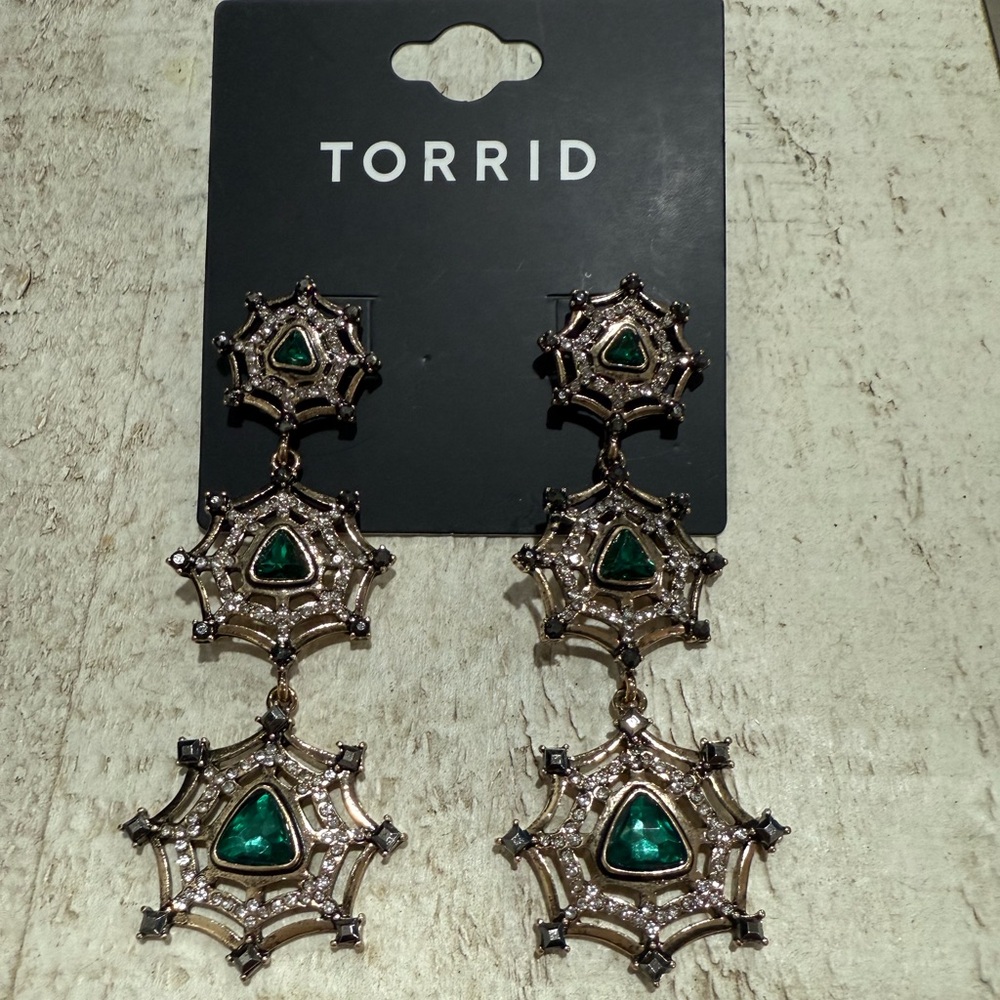 Spiderweb Halloween Statement Earrings